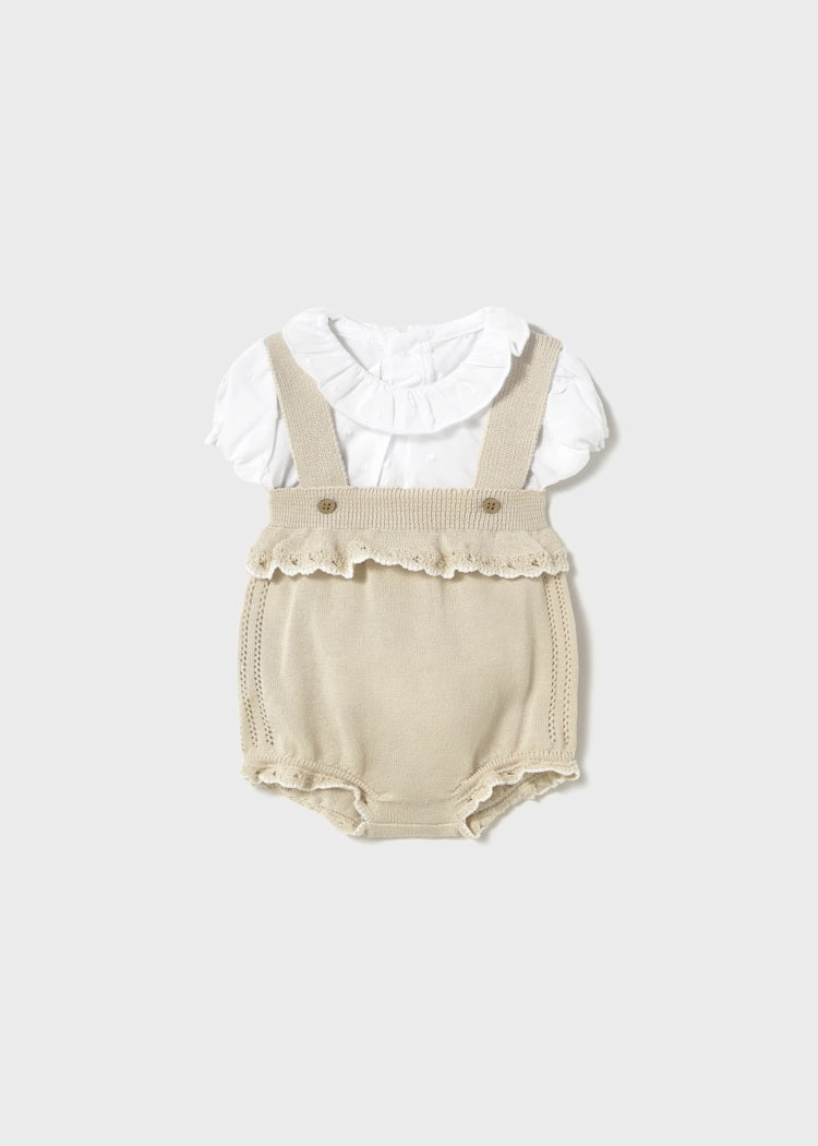 1661 Stone Knit Overall Set