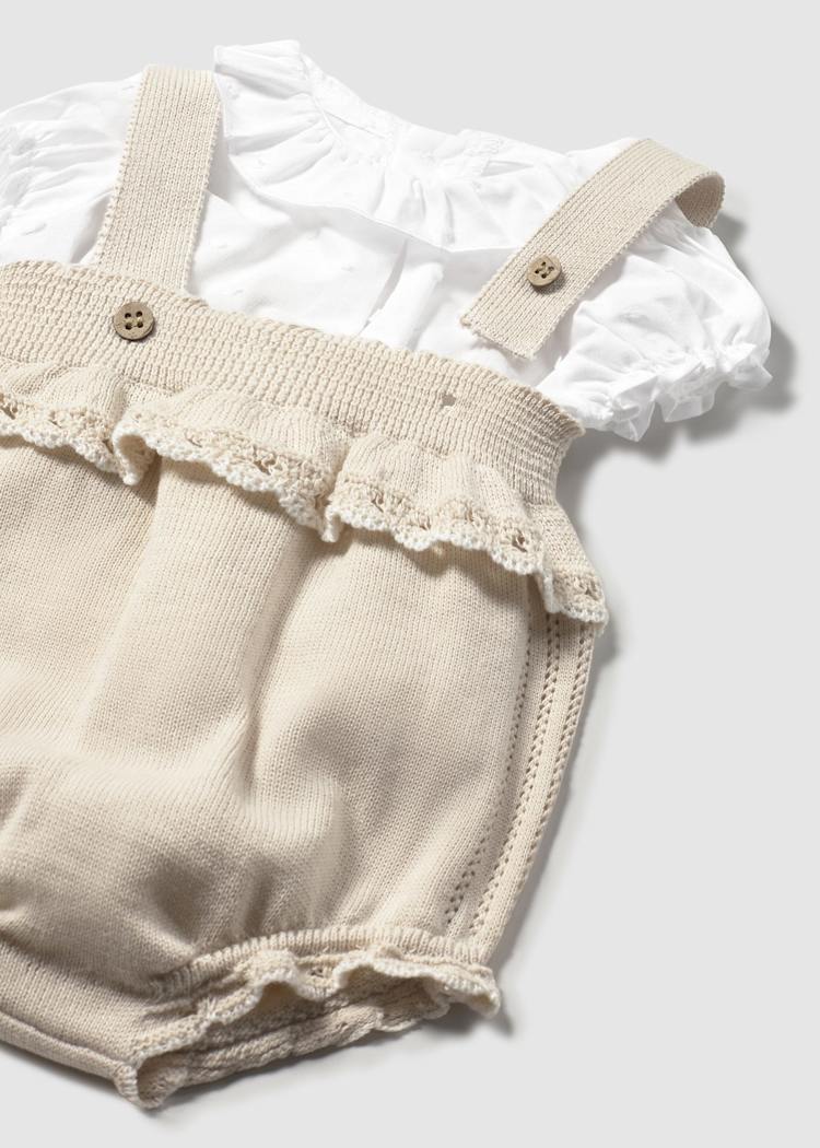 1661 Stone Knit Overall Set