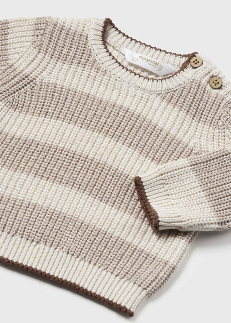 2307 Tiramisu Striped Sweater