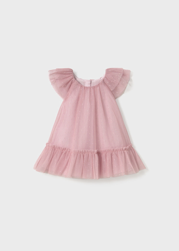 1850 Dusty Rose Tulle Dress