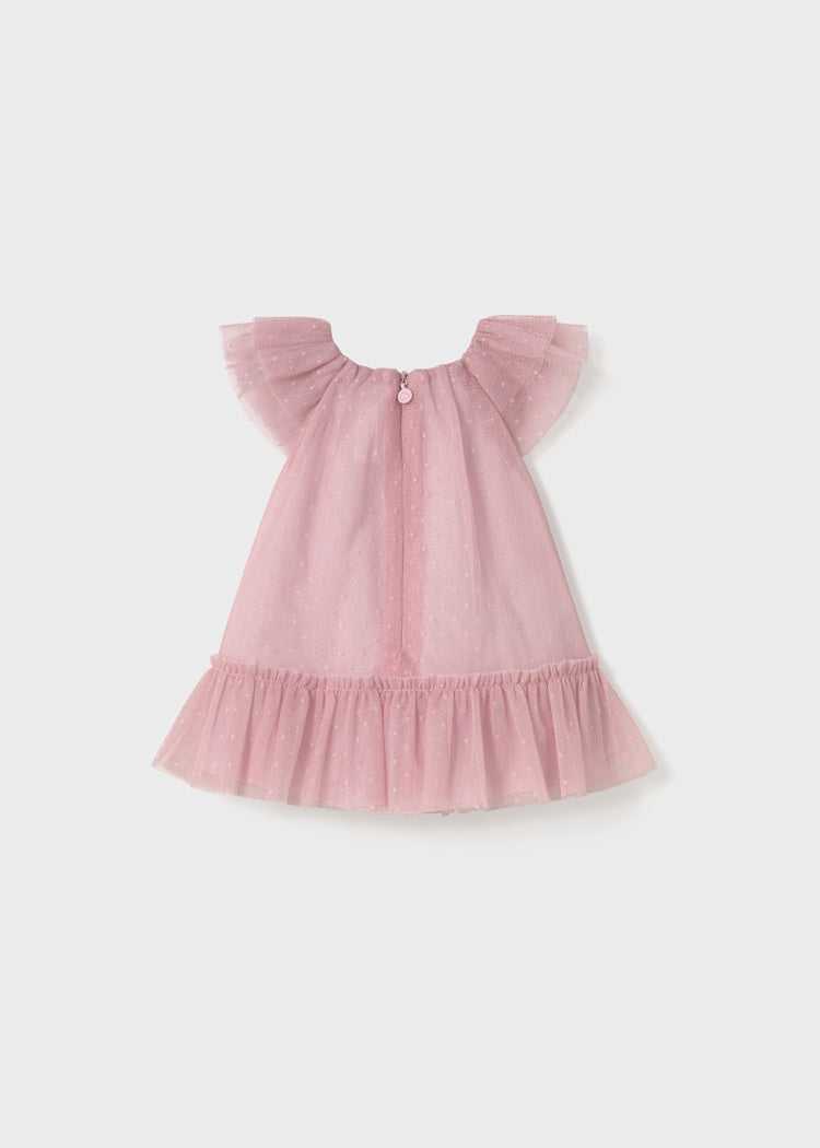 1850 Dusty Rose Tulle Dress