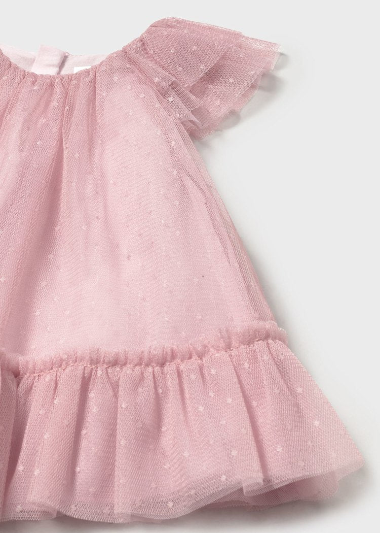 1850 Dusty Rose Tulle Dress