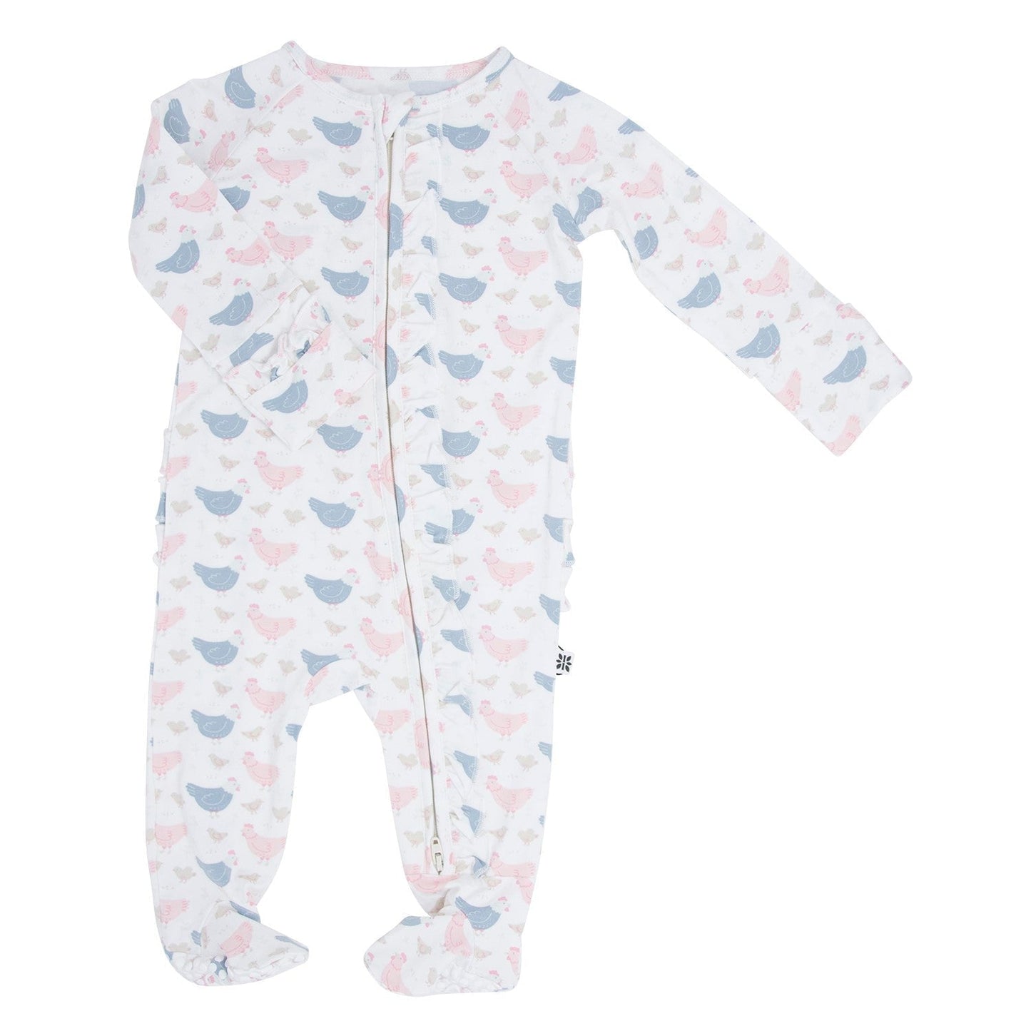Happy Hens Ruffle Footie