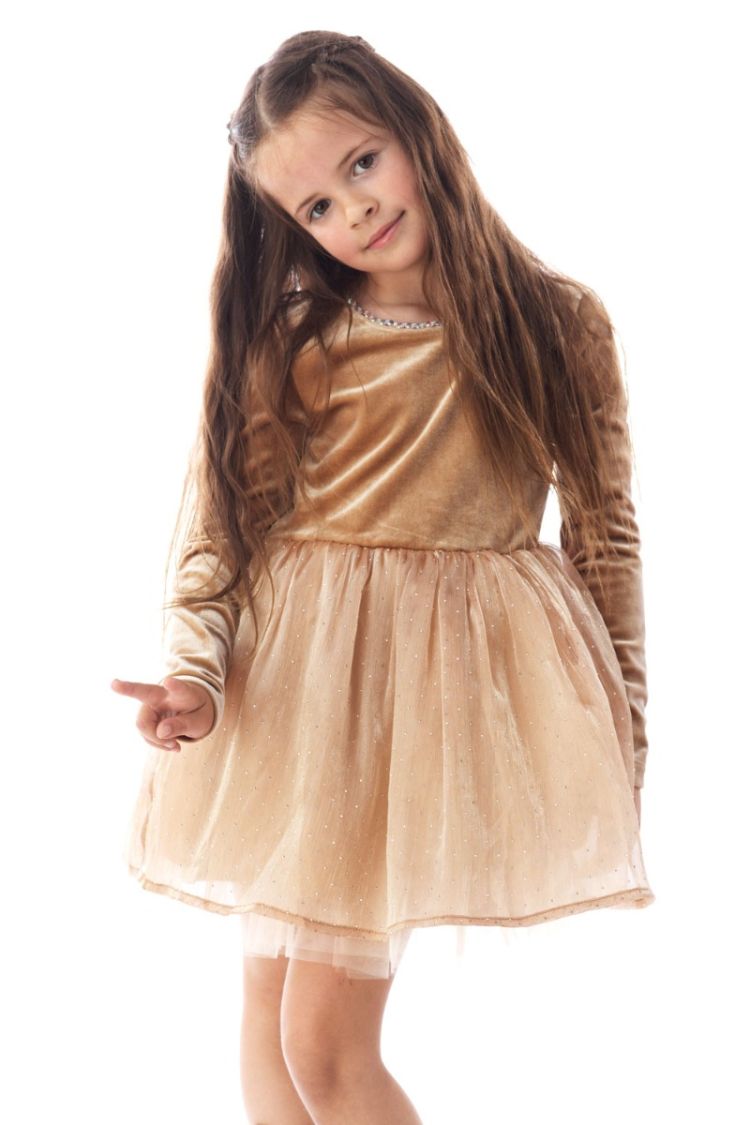 Champagne Rhinestones Dress