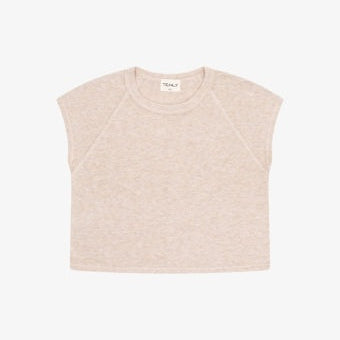 Sleeveless Latte Jersey Soft Top