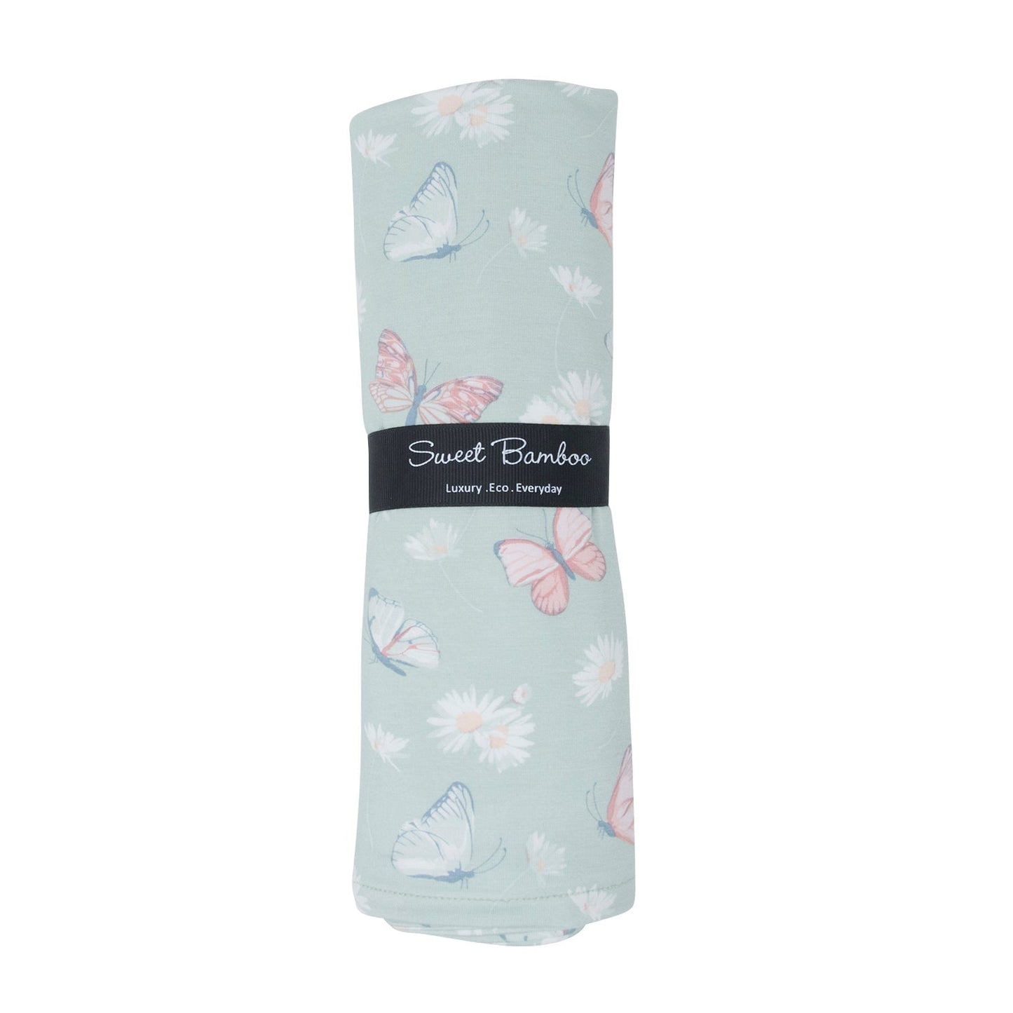 Butterfly Daisy Mint Swaddle