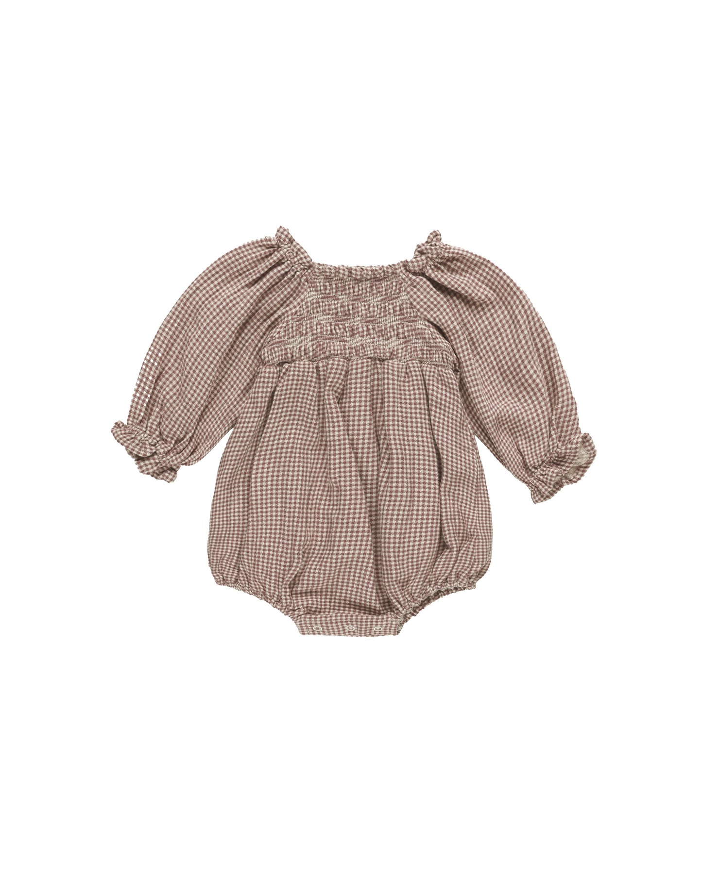 Eden Romper Plum Gingham