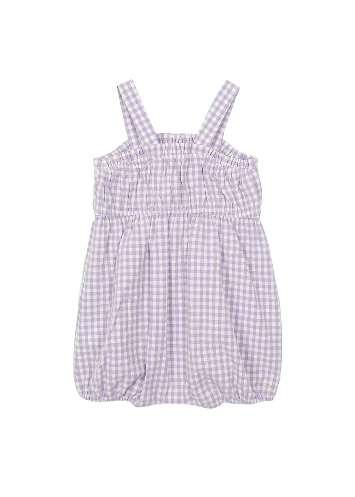 Gingham Purple Super Bloom Romper