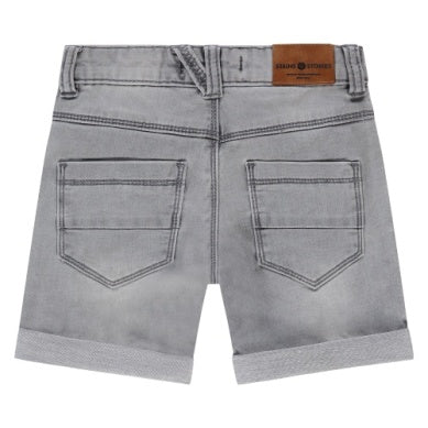 Grey Jogg Denim Shorts