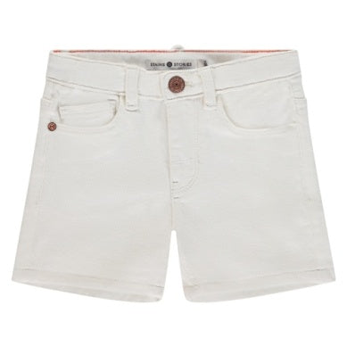Ivory Denim Shorts