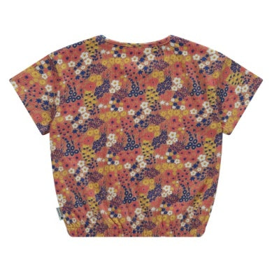 Dusty Orange Floral Short Sleeve