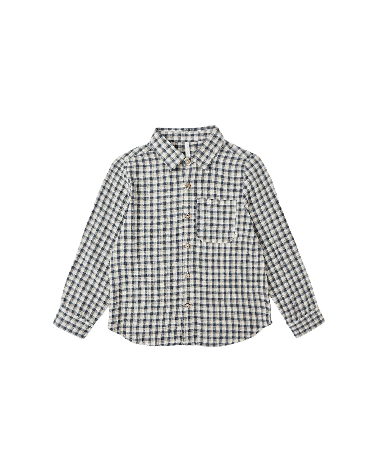 Collared LS Shirt Navy Check