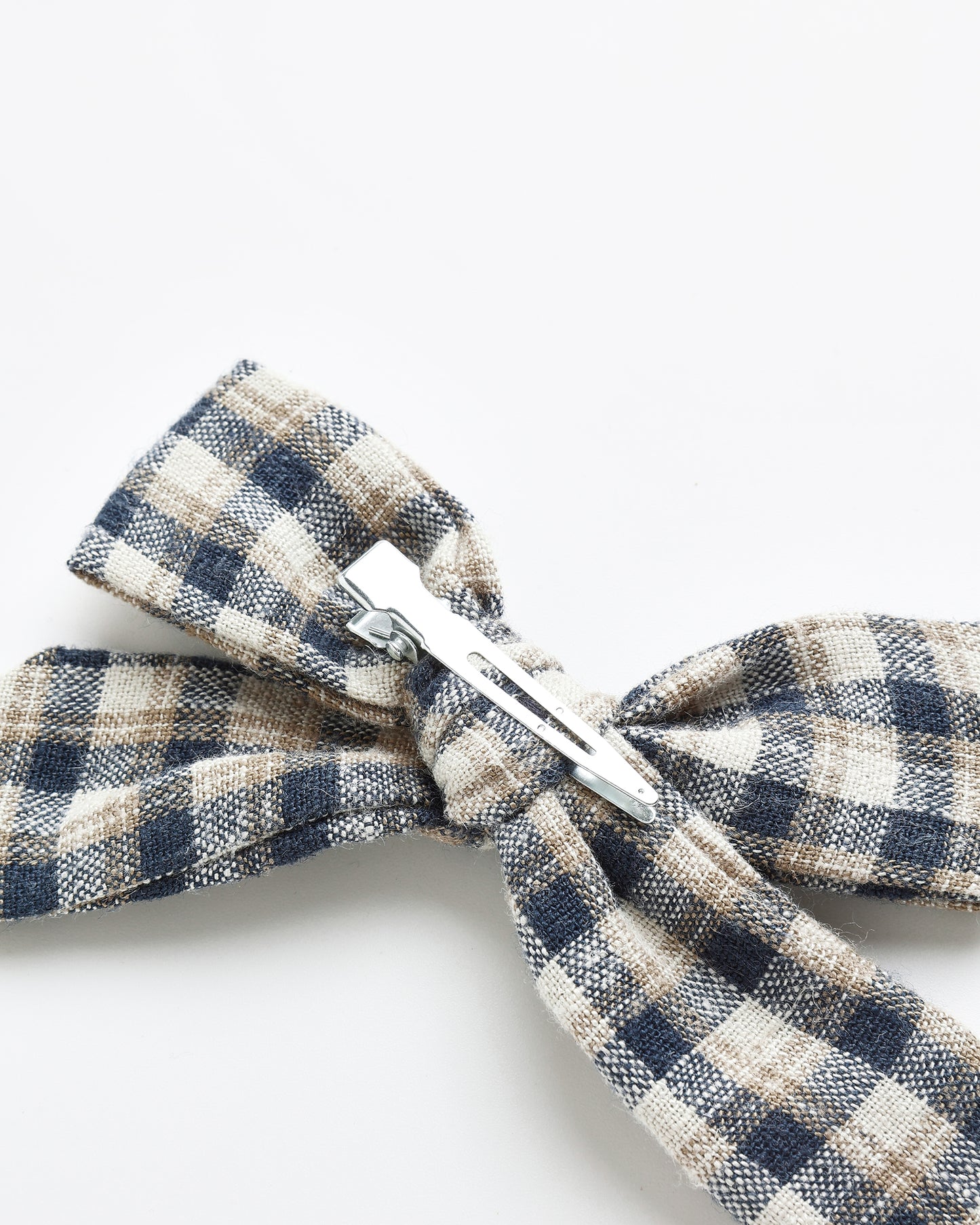 Navy Check Bow