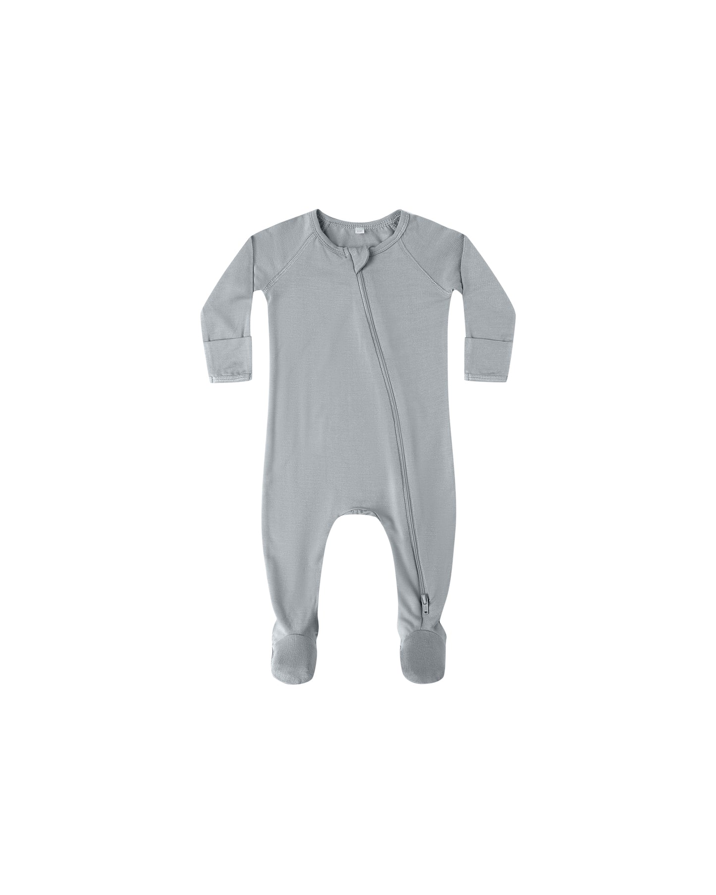 Bamboo Zip Footie Steel Blue