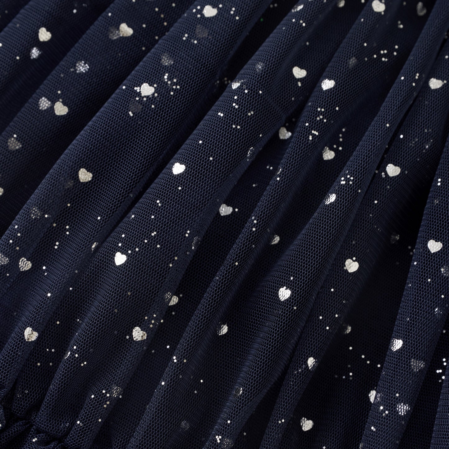 Navy Shimmer Mesh Dress