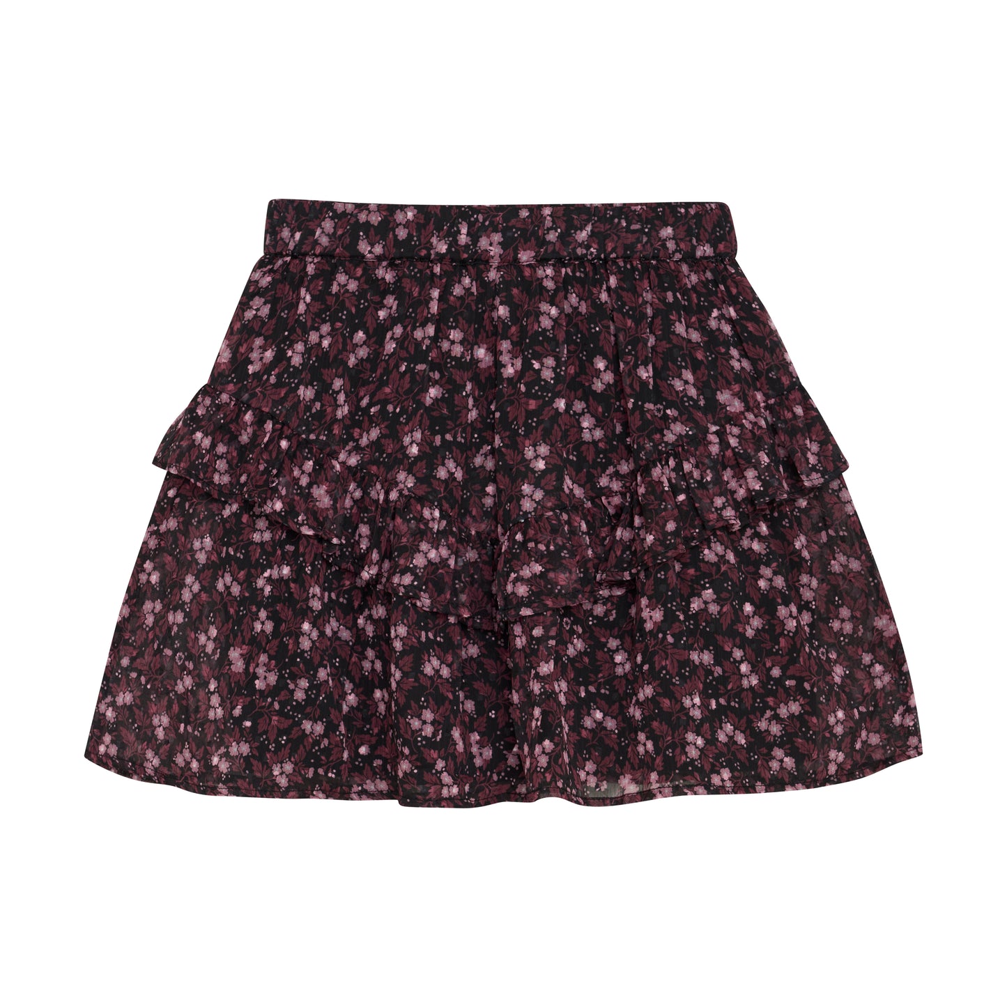 Black Flower Dobby Skirt