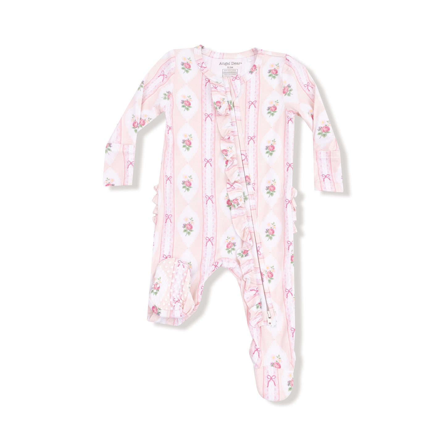 Ogee Lace Floral Ruffle Footie