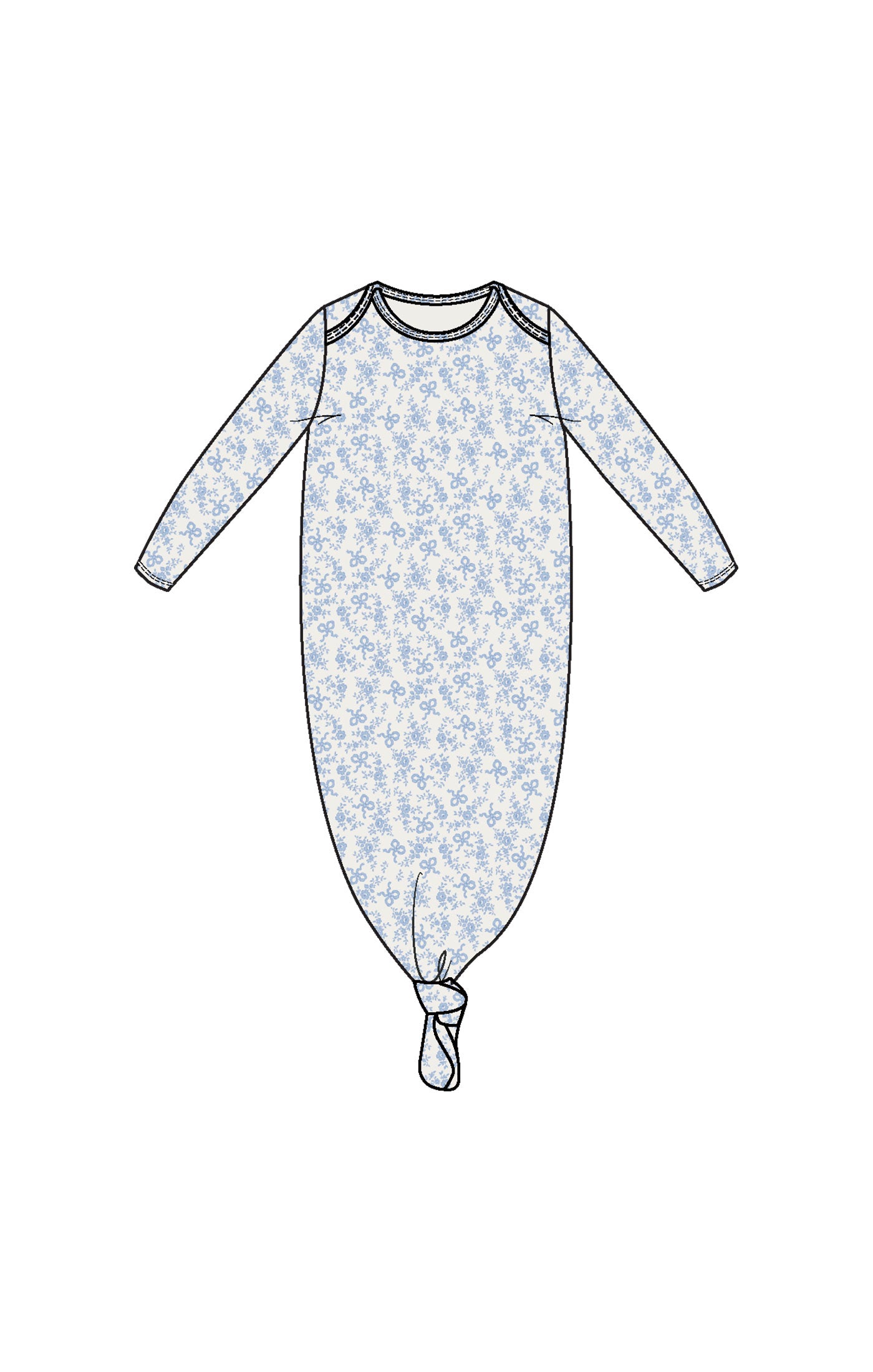 Romi Floral Knotted Gown