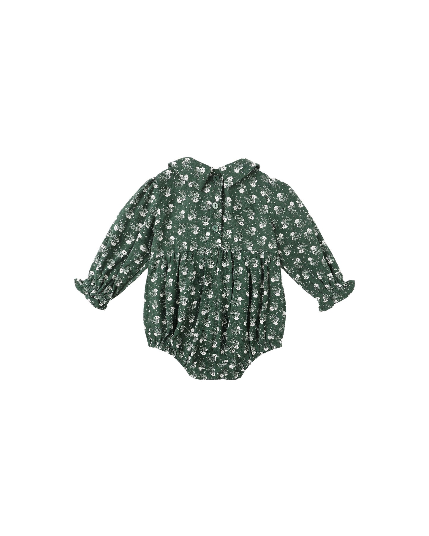 Cora Romper Green Ditsy