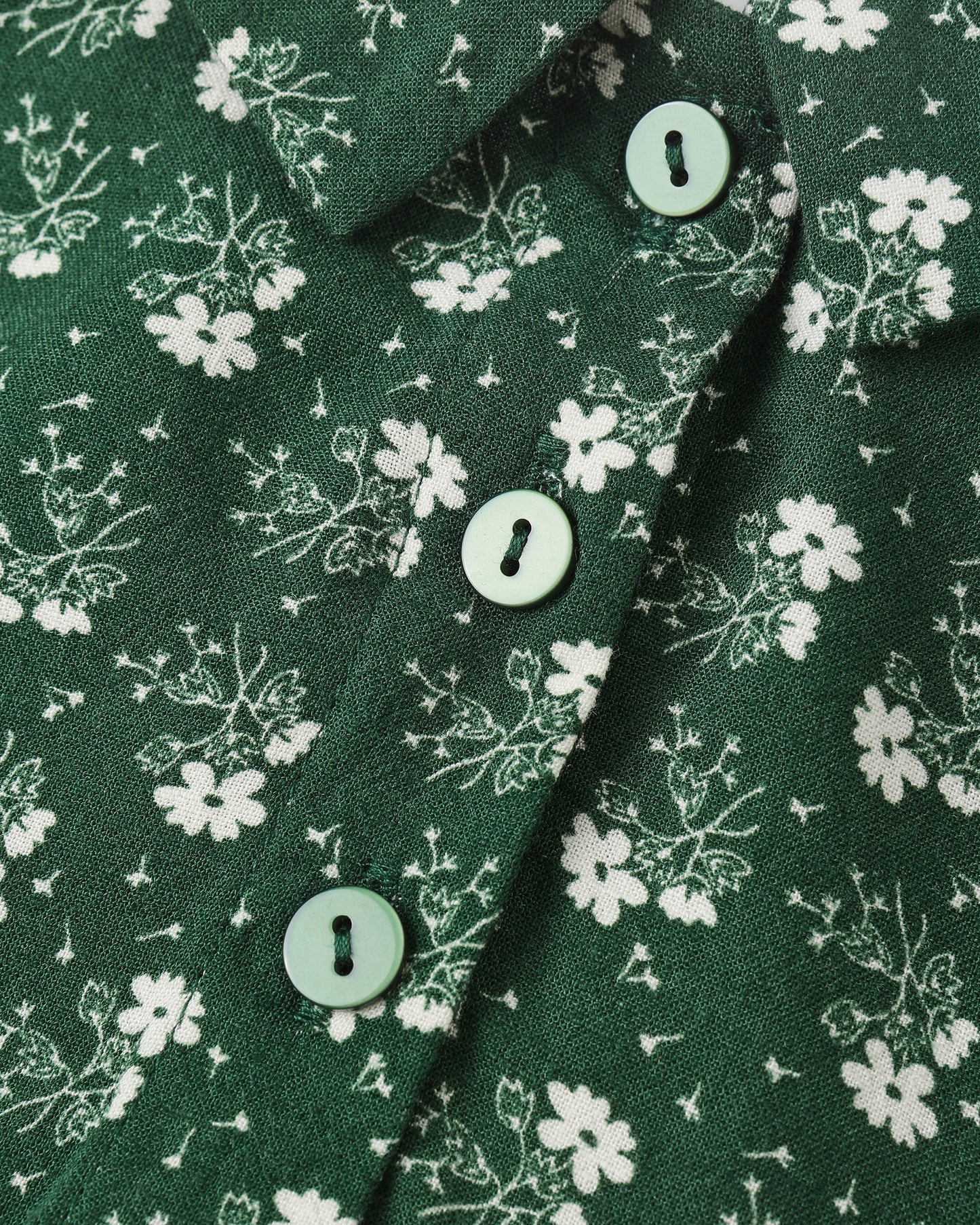 Cora Romper Green Ditsy