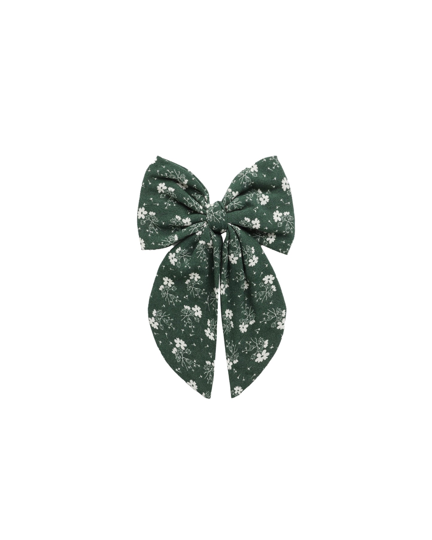 Oversized Bow Green Ditsy