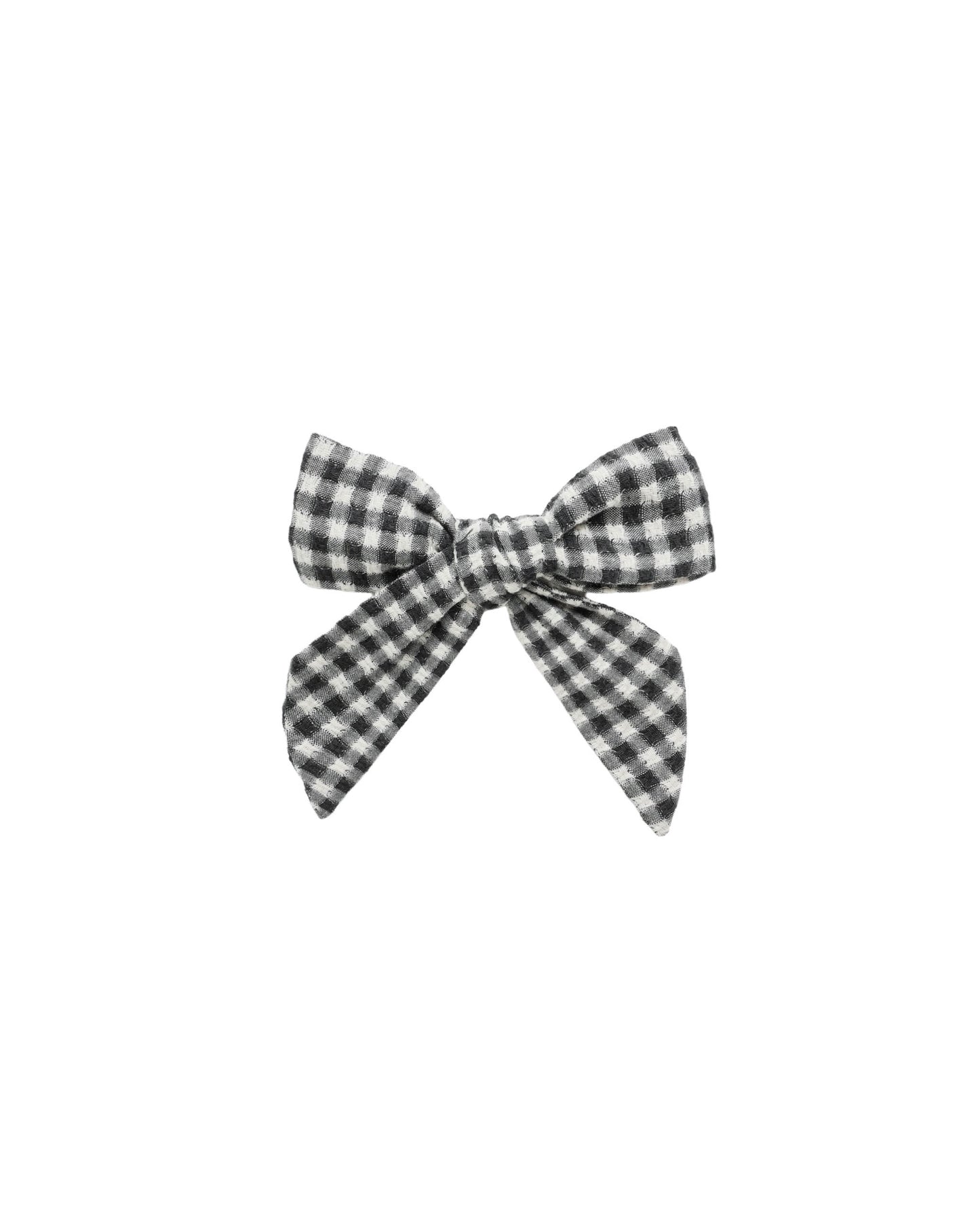 Bow Black Gingham