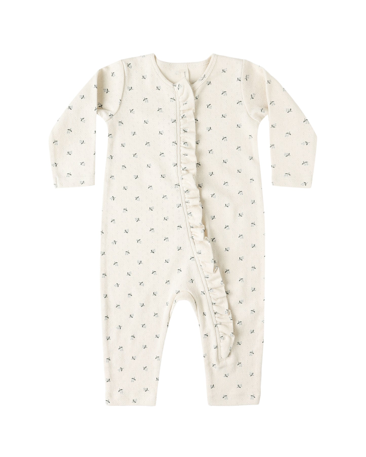 Blue Ditsy Ruffle Jumpsuit