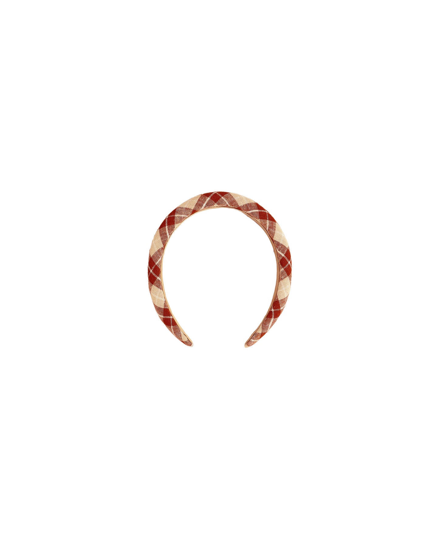 Padded Headband Red Plaid