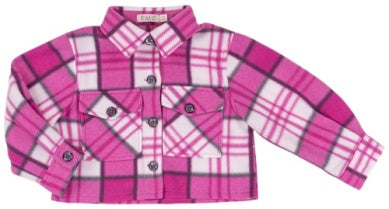 Fushia Plaid Flannel Jacket