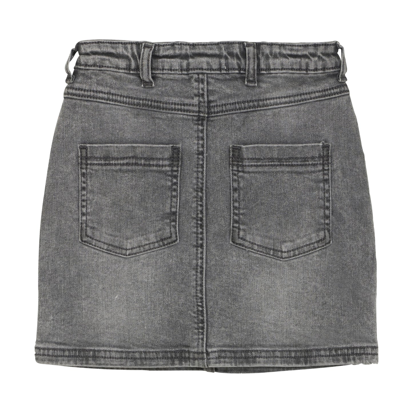 Light Grey Denim Rhinestone Skirt