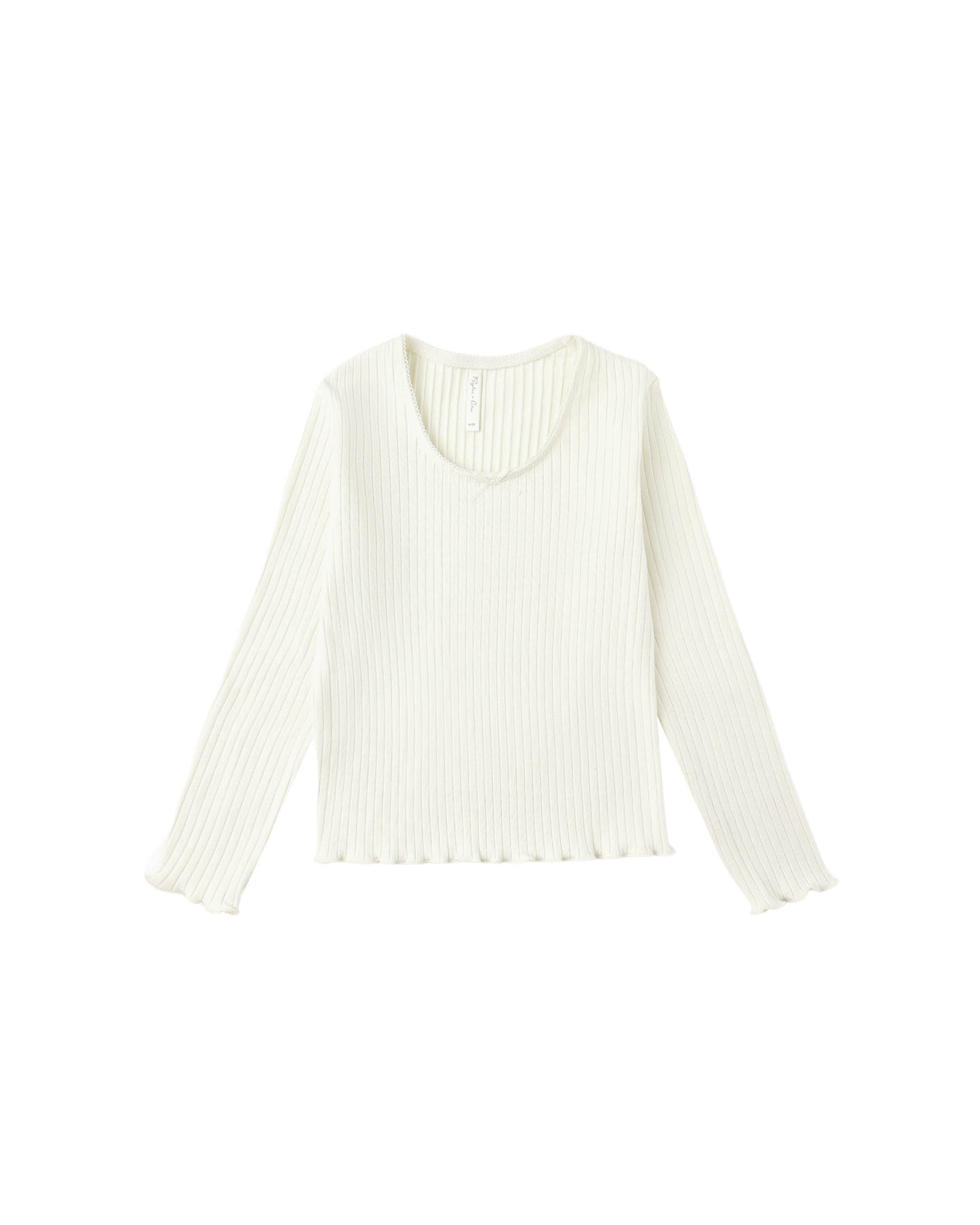 Ribbed Long Sleeve Ivory