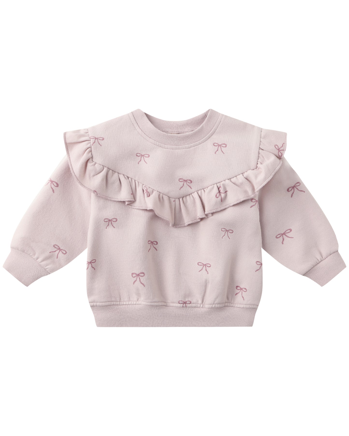 Lilac Bows Ruffle Sweat Set