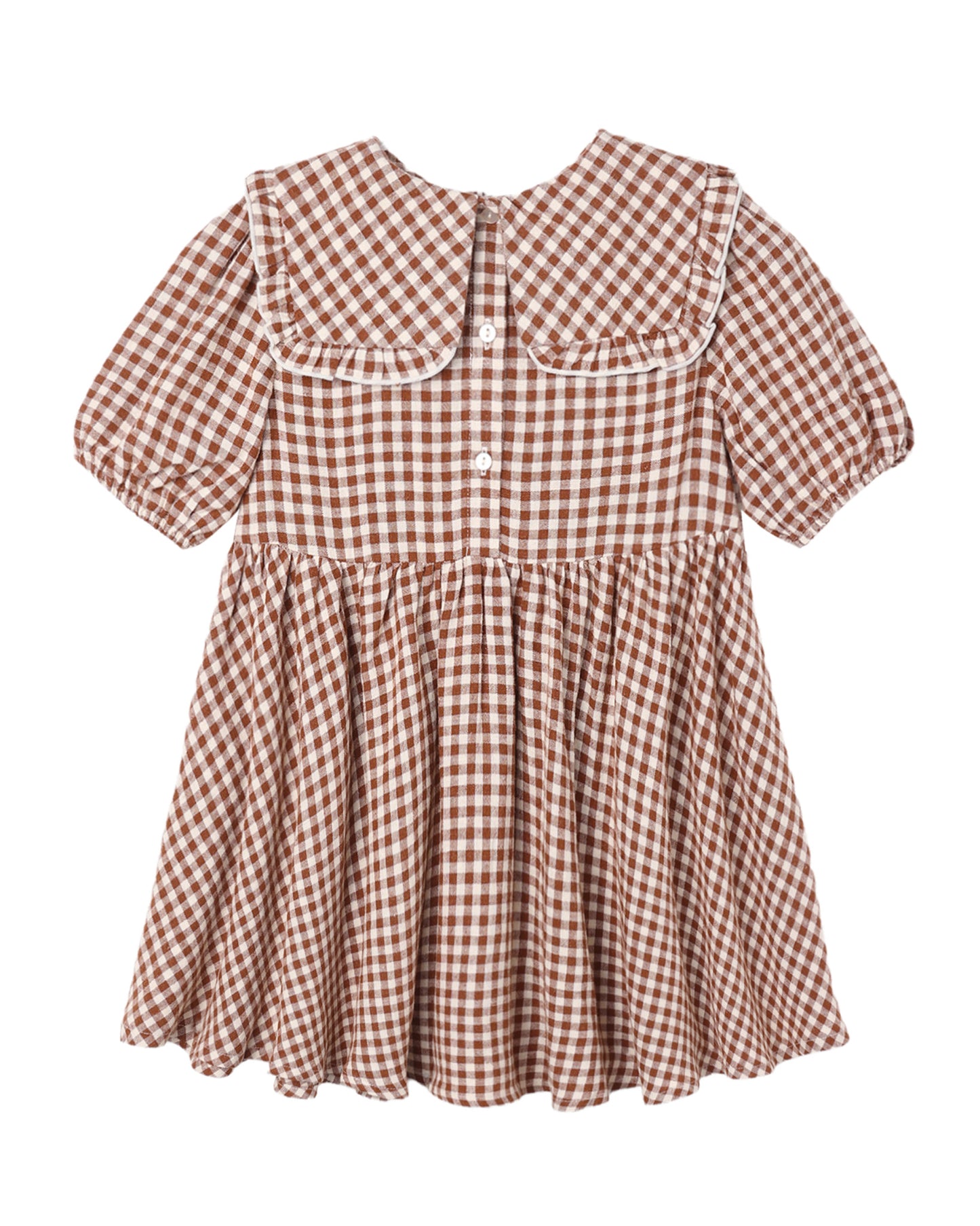 Camille Dress Brick Check