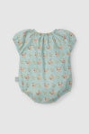 Mint Blue Floral Print Bubble