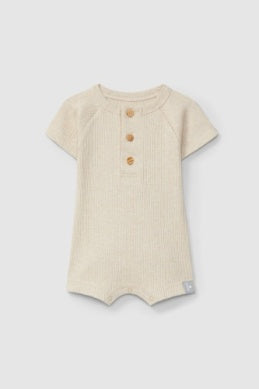 Ribbed Jersey Natural Romper