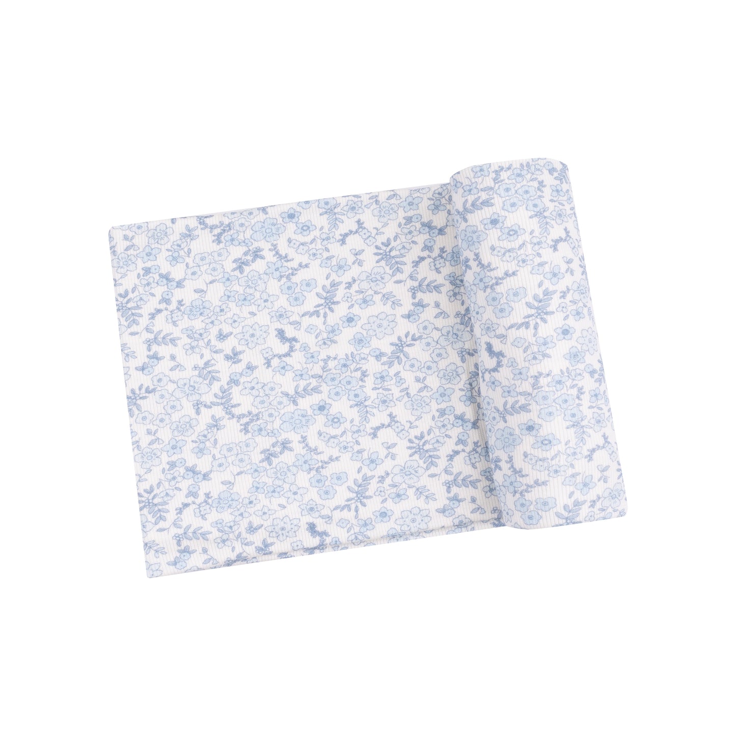 Blue Calico Floral Swaddle