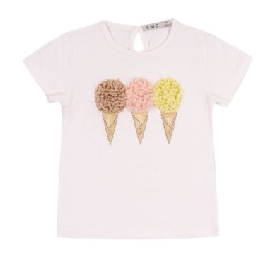 Ice-Scream Tee W/Gold Shimmer Skirt