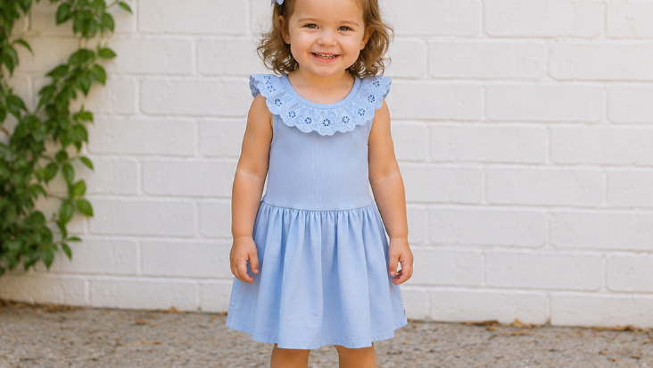 Sparkling Sea Blue Dress by Molo