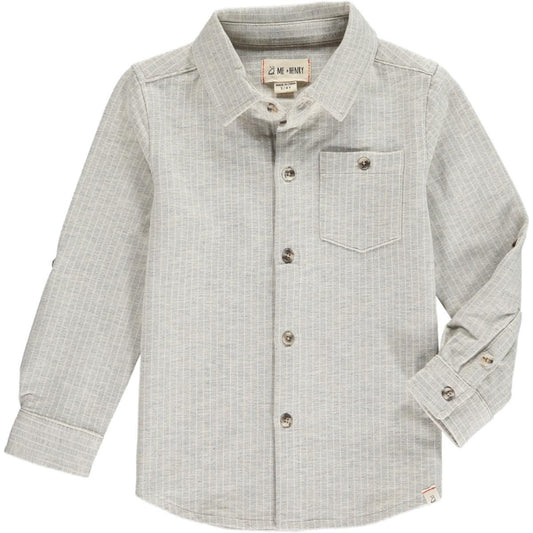Grey Jersey Stripe Shirt