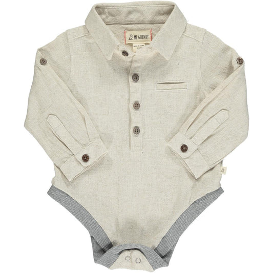 Cream Woven Jasper Onesie
