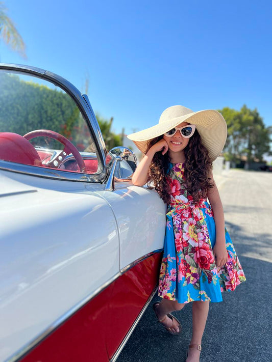 Palm Springs Turq Floral Dress