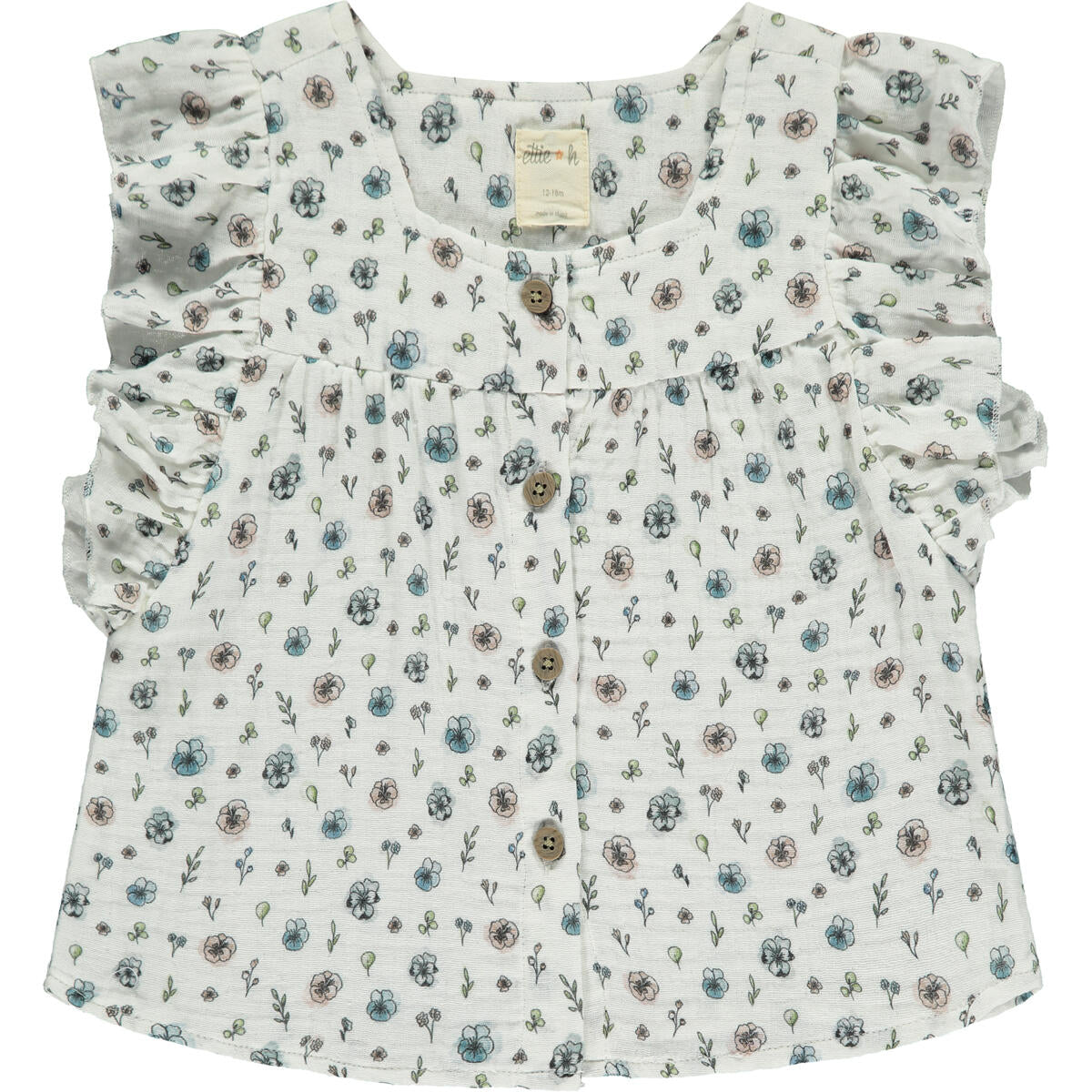 Isabella Blouse White Flowers