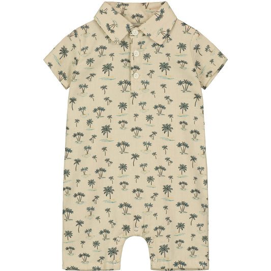 Islands Palms Collared Romper