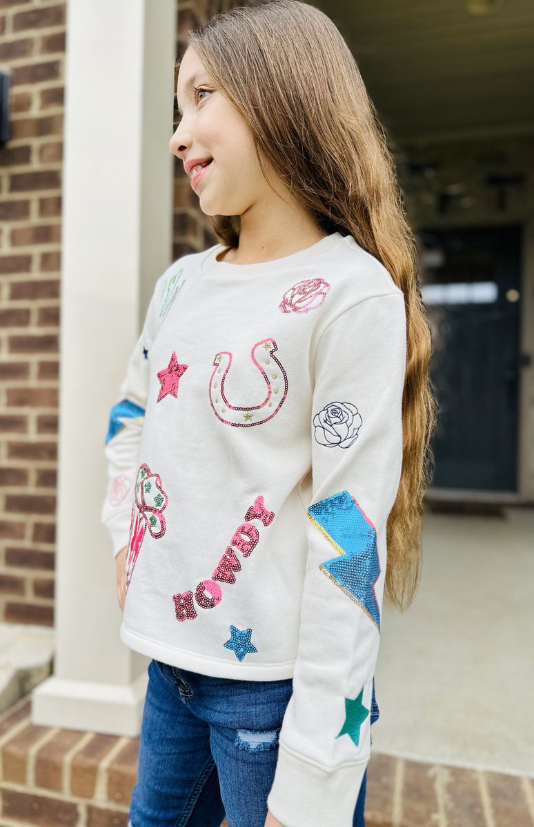 Howdy Sequins Sweatshirt