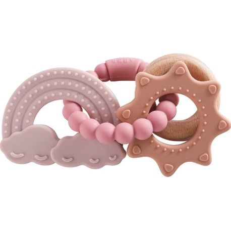 Catalina Rattle Teether Misty Rose Rainbow