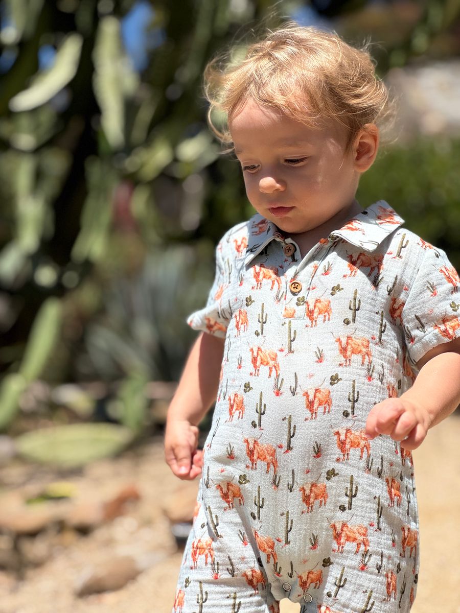 Longhorn Herd Finely Romper