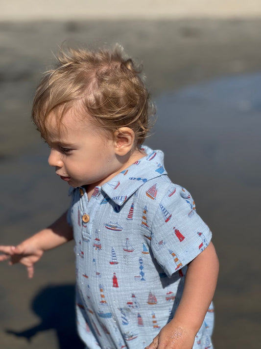 Lighthouses Finley Romper