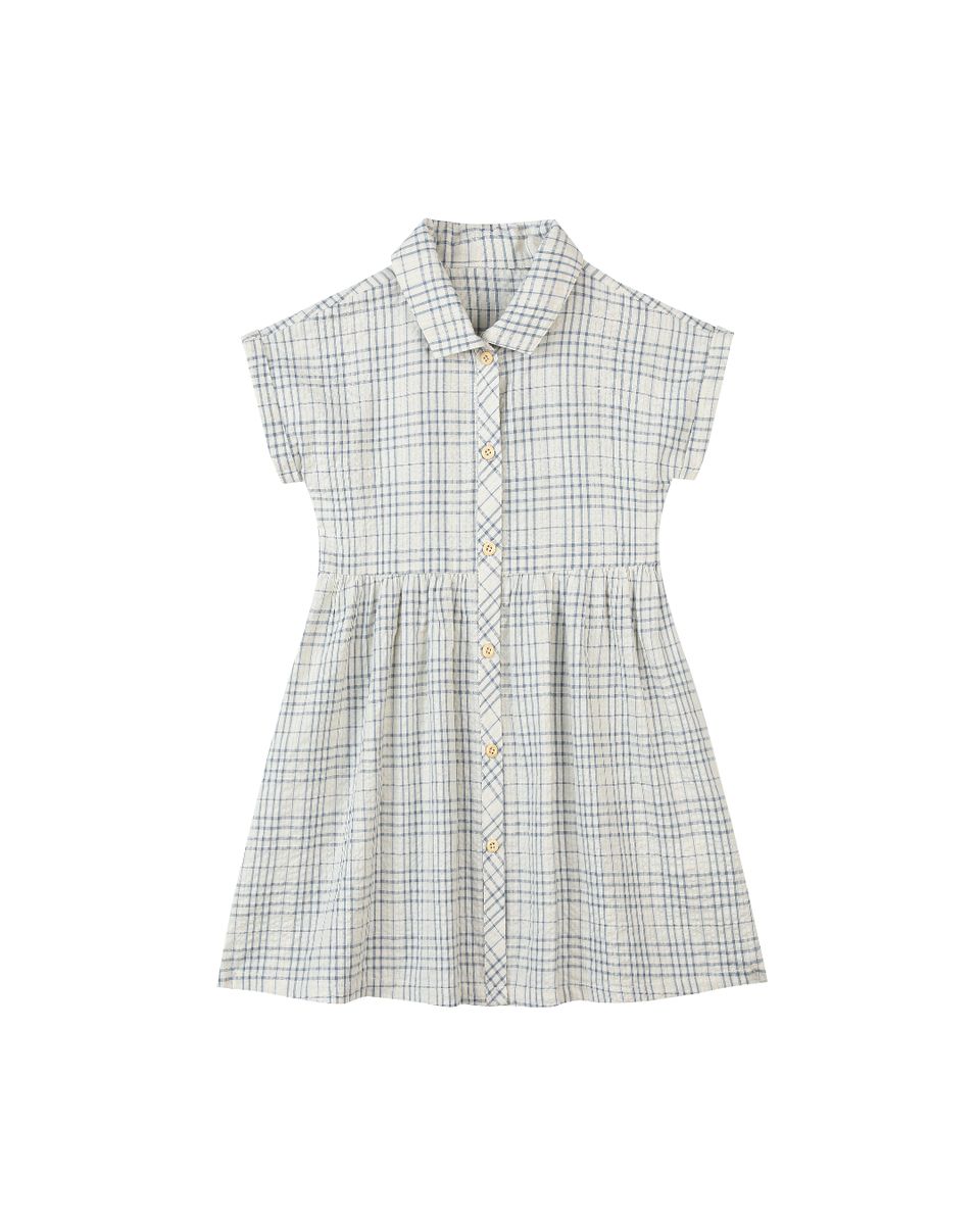Blue Plaid Heather Dress