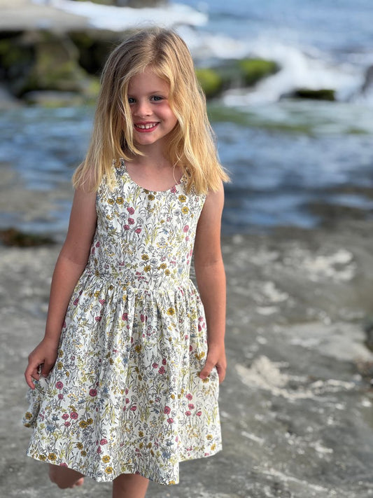 Yellow Meadow Floral Tilly Dress