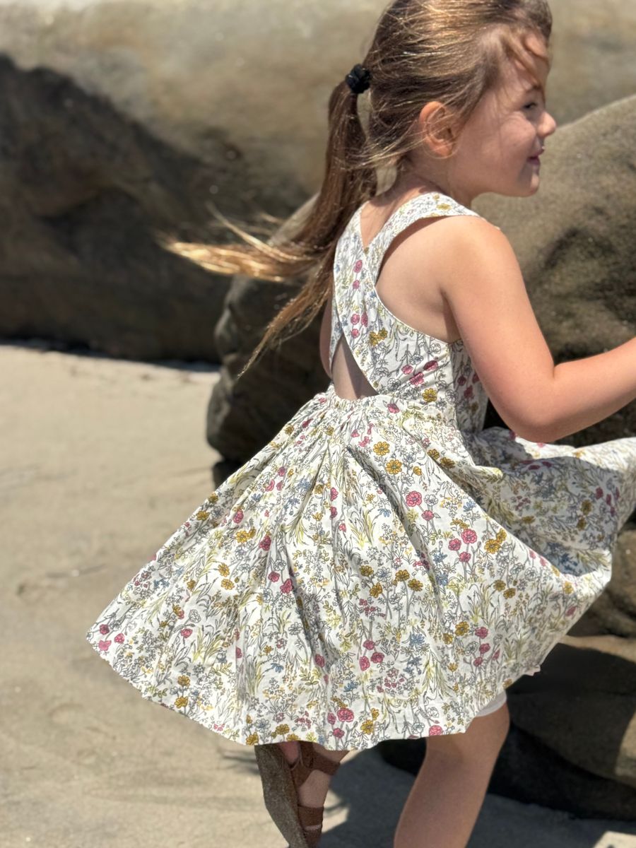 Yellow Meadow Floral Tilly Dress